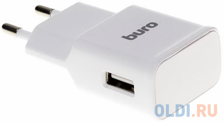 Сетевое зарядное устройство BURO TJ-248W 2.4А USB белый сетевое зарядное устройство cablexpert mp3a pc 17 3 а