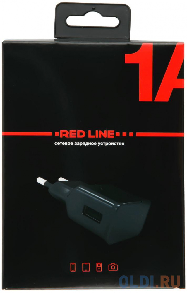 Сетевое зарядное устройство Red Line NT-1A 1A черный УТ000009407 - фото 3