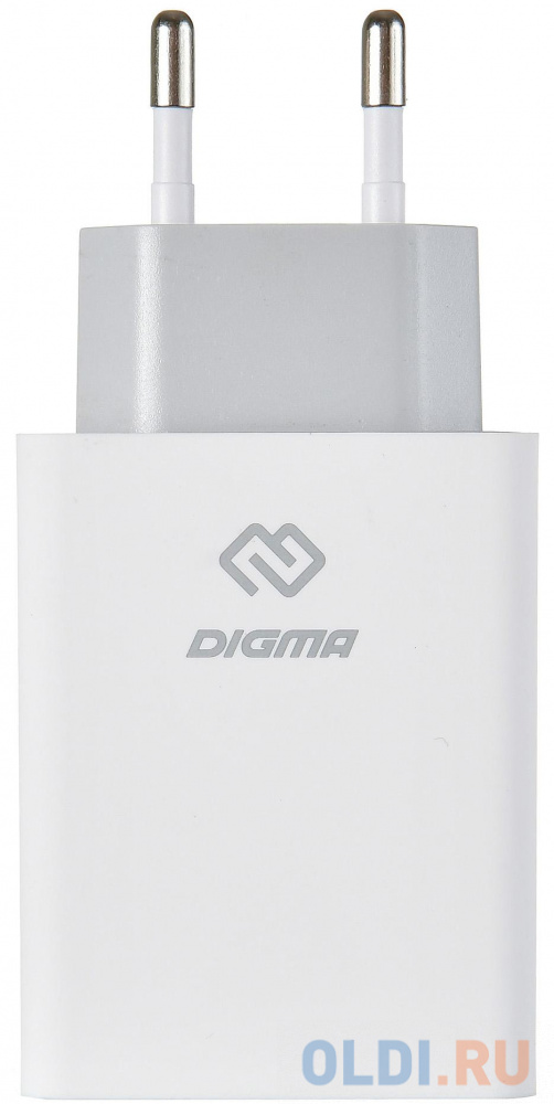 Сетевое зарядное устройство Digma DGWC-3U-5A-WG 5А белый - фото 3