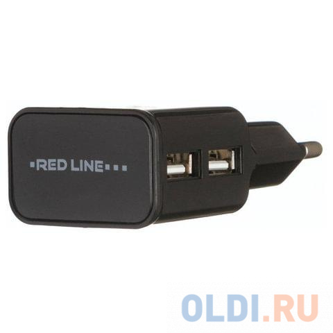 Сетевое зарядное устройство Red Line NT-2A 2.1A 2 х USB черный 453427 - фото 4