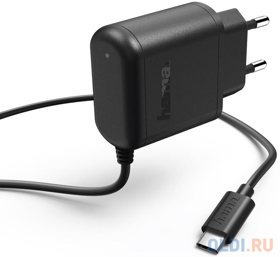 Сетевое зарядное устройство HAMA H-173617 3 А USB-C черный 00173617 - фото 1