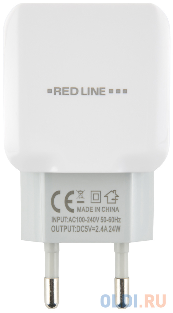 Сетевое зарядное устройство Red Line NC-2.4A 2.4А USB-C белый УТ000013633 - фото 2