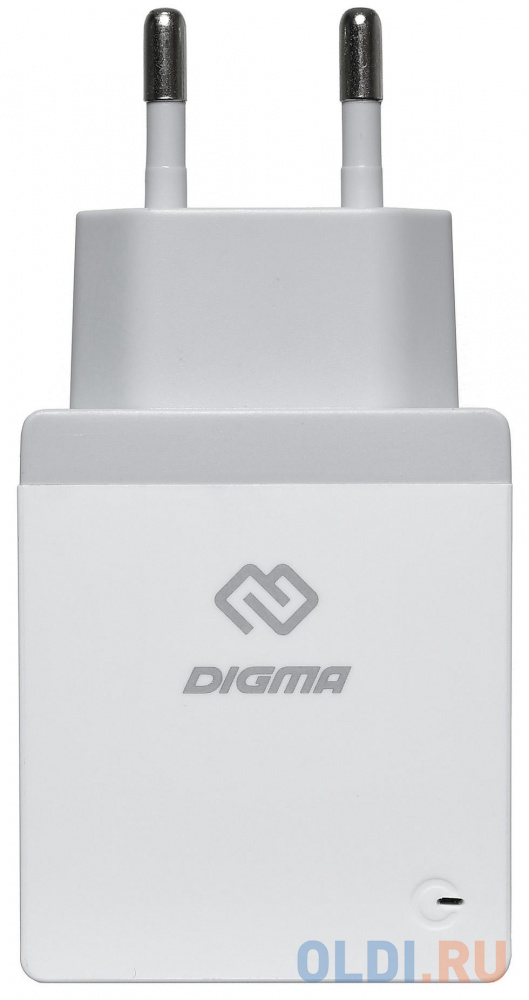 Сетевое зарядное устройство Digma DGWC-2U-3A-WG 3 А белый - фото 3