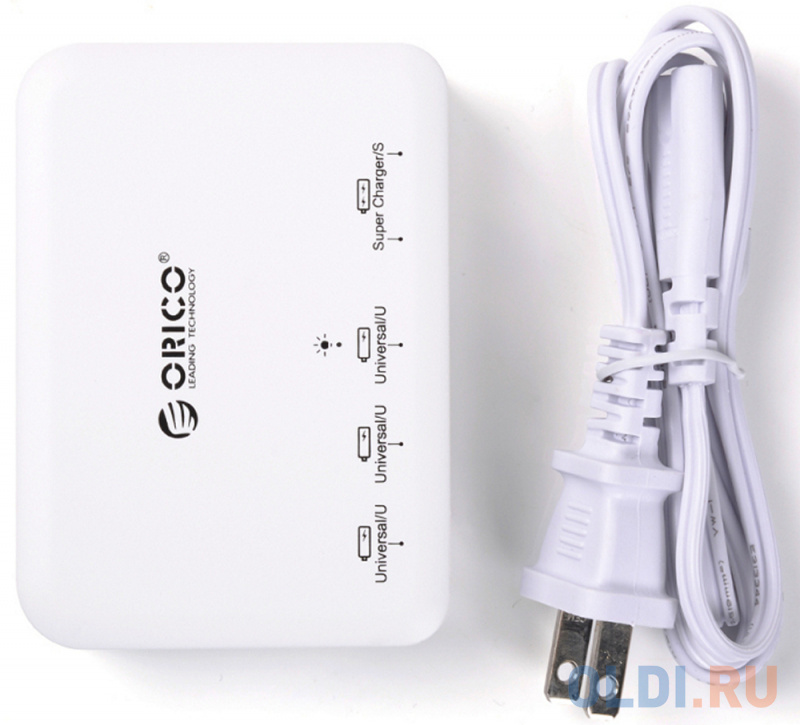 

Сетевое зарядное устройство Orico DCAP-5S-WH 5xUSB белый