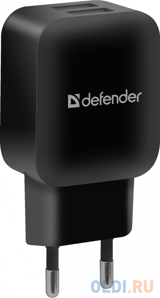 Defender Сетевой адаптер 2xUSB, 5V/2.1А, черный, пакет (EPA-13) (83840) pcm 3610 ce адаптер 2 порта rs 232 422 485 pc 104 module with isolation protection advantech