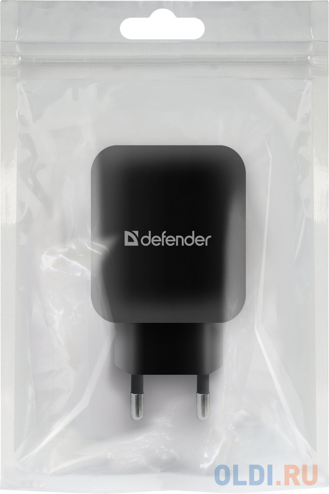 Defender Сетевой адаптер 2xUSB, 5V/2.1А, черный, пакет (EPA-13) (83840) - фото 3