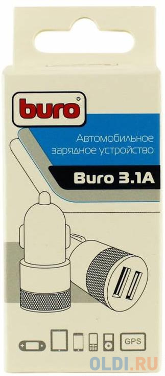 Автомобильное зарядное устройство BURO TJ-189 2.1/1А 2 х USB черный - фото 5