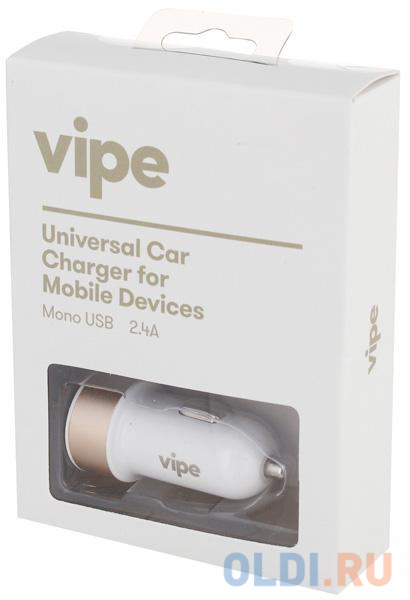 

Автомобильное зарядное устройство Vipe VPCCH24WHI 2.4А белый
