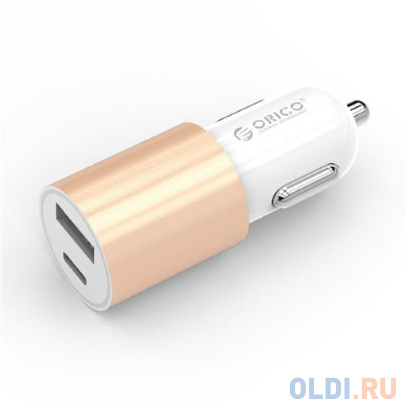 

Автомобильное зарядное устройство Orico UCF-2U-GD 3.1А золотой