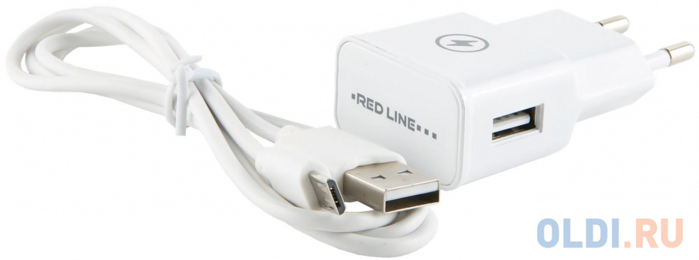 Сетевое зарядное устройство Red Line NT-1A 1A microUSB белый УТ000013625 - фото 3
