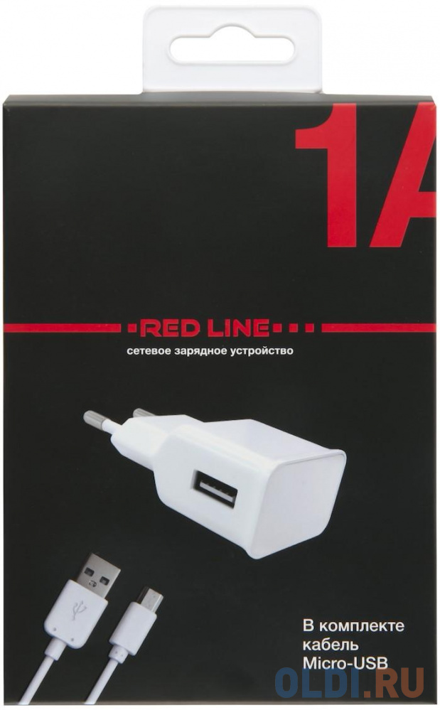 Сетевое зарядное устройство Red Line NT-1A 1A microUSB белый УТ000013625 - фото 4