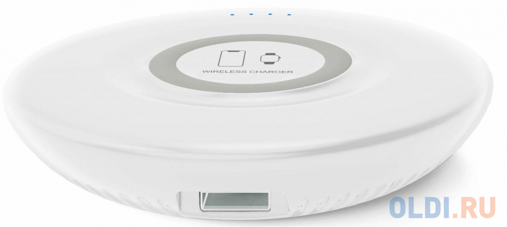 Беспроводное зарядное устройство для телефона и часов Lyambda LW4-WT Белый с аккумулятором на 5000мА фото