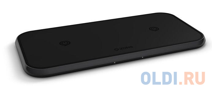 

Беспроводное зарядное устройство ZENS Dual Aluminium Wireless Charger. Цвет черный.