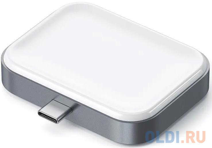 Беспроводная зарядка Satechi USB-C Wireless Charging Dock для AirPods. Цвет серый космос ST-TCWCDM - фото 1
