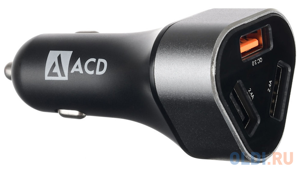 Автомобильное зарядное устройство ACD ACD-C233-X3B 3/2/1.5 А черный фото