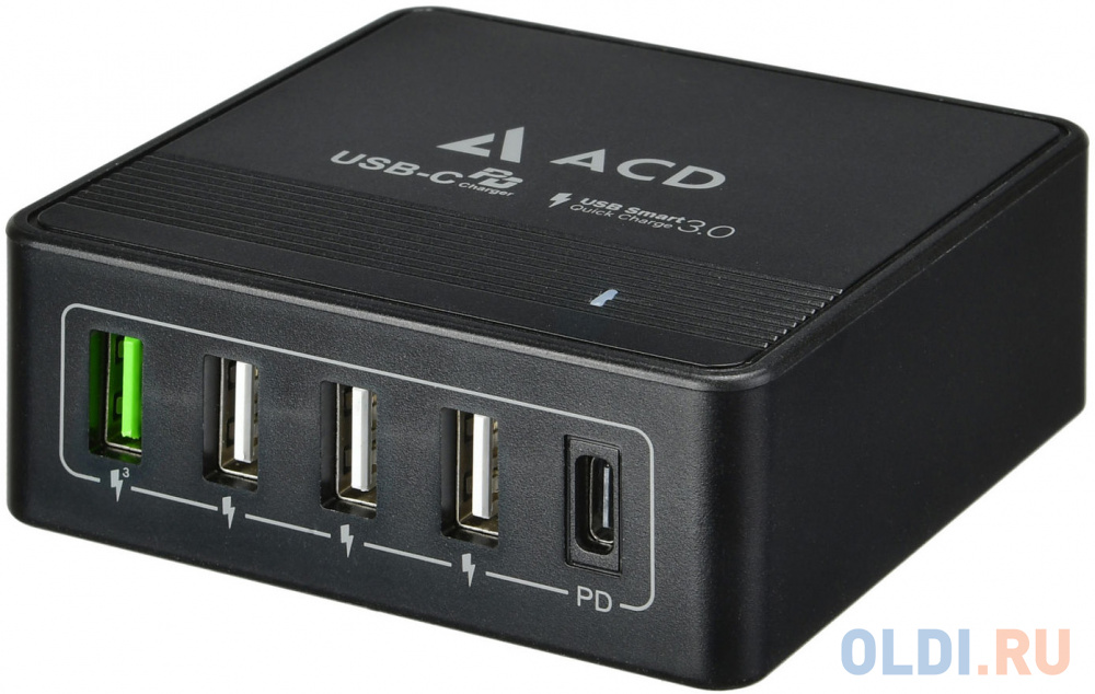 Сетевое зарядное устройство ACD ACD-P605U-V1B 3/2/1.5 А USB-C черный фото