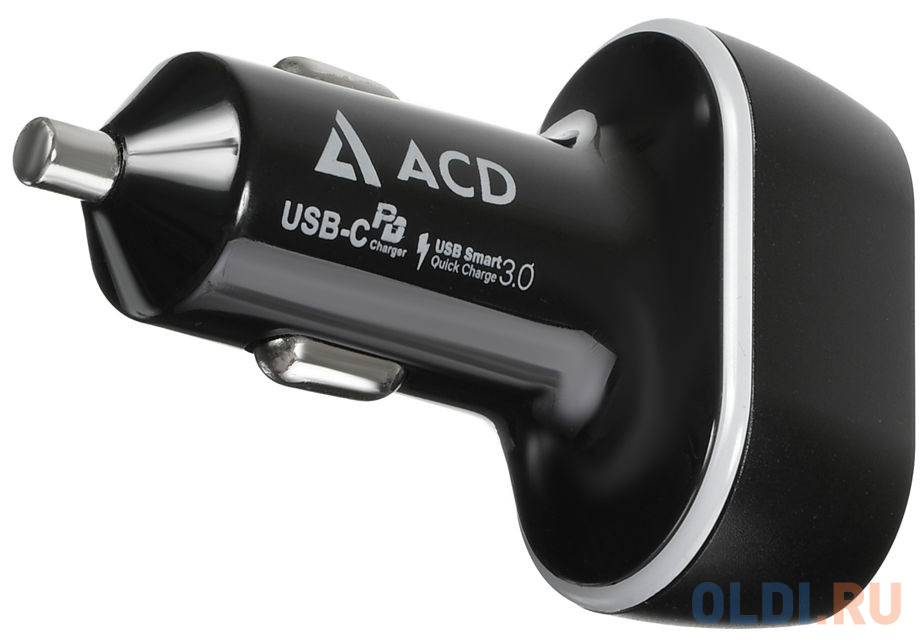 Автомобильное зарядное устройство ACD ACD-С632P-V1B 3/2/1.5 А USB-C черный фото