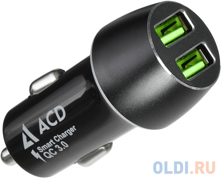 Автомобильное зарядное устройство ACD ACD-С362Q-V1B 3/2/1.5 А USB-C черный фото