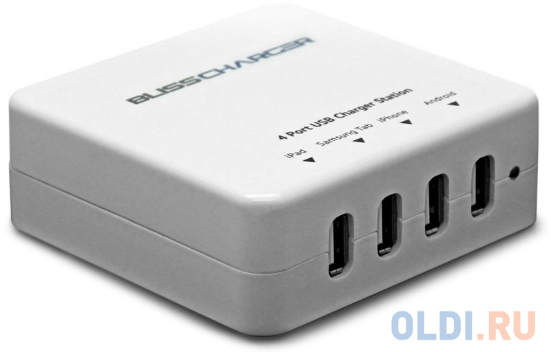 

Сетевое зарядное устройство Bliss Charges BC46 4 x USB белый