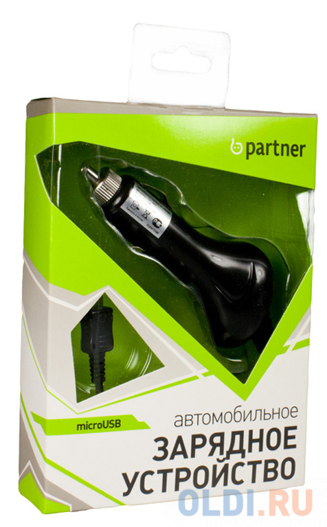 

Автомобильное зарядное устройство Partner PRT023771 1A microUSB черный