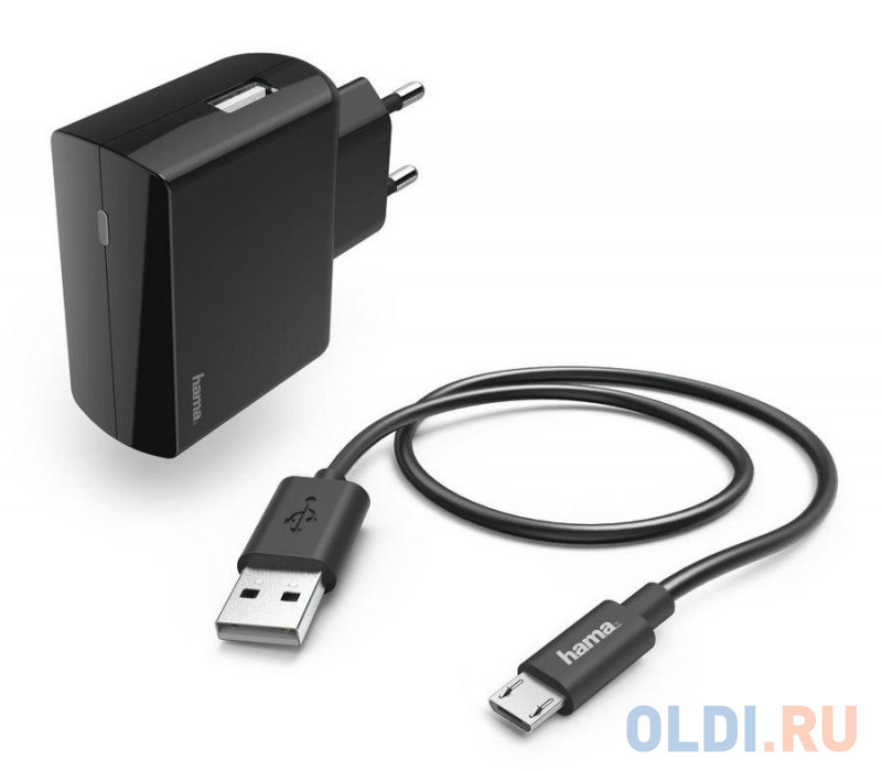 

Сетевое зарядное устройство HAMA H-183245 2.4А microUSB черный
