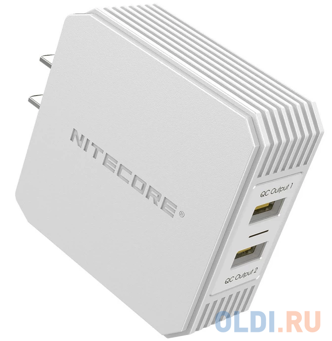 Сетевое зарядное устройство Nitecore UA42Q 2.1A 2 х USB белый сетевое зарядное устройство accesstyle agate 40w2c white