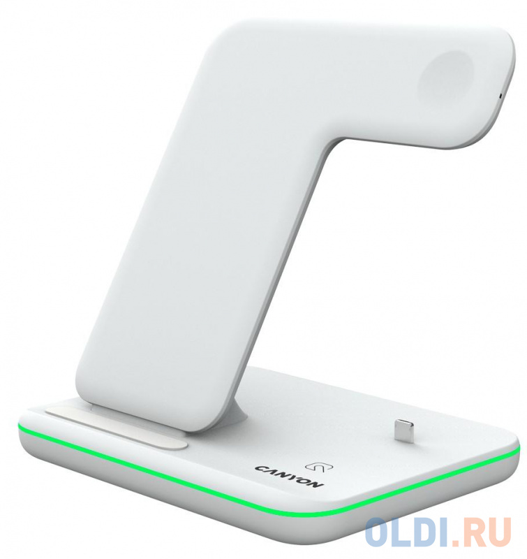Беспроводное зарядное устройство Canyon CNS-WCS302W 2A/2.7А/2А USB-C белый фото