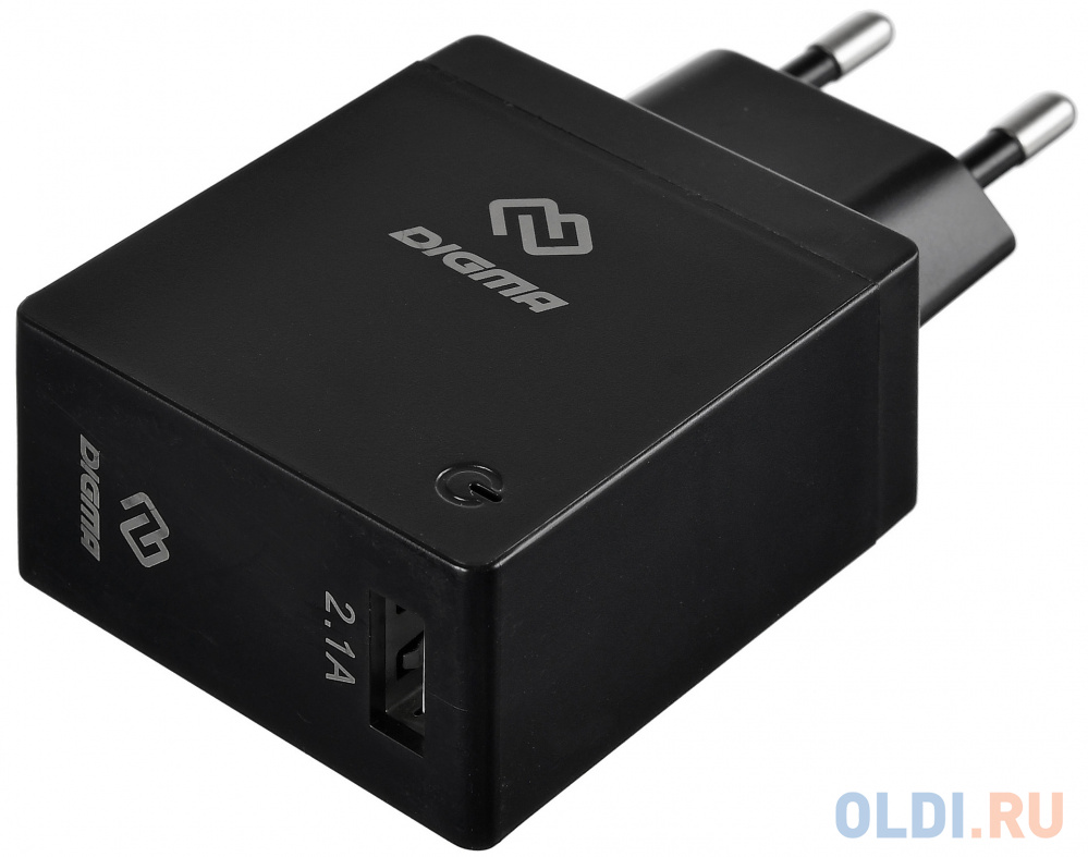 Сетевое зарядное устройство Digma DGWC-1U-2.1A-BK 2.1A черный фото