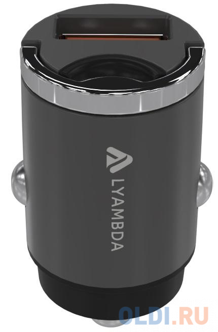 Автомобильное зарядное устройство Lyambda 30Вт USB-A (QC3.0) Aluminum LS-A30 Space grey фото