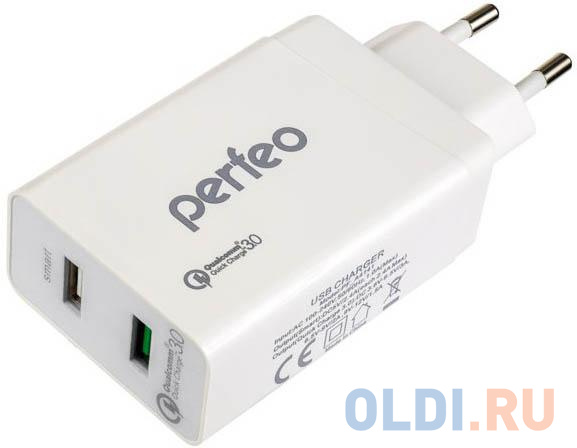 Сетевое зарядное устройство Perfeo PF_A4141 3 А белый