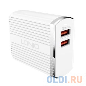 Сетевое зарядное устройство LDNIO A2502Q 2.4А microUSB белый LD_B4359