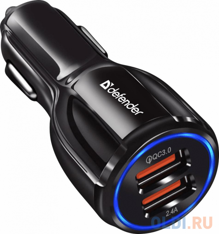 

Автомобильное зарядное устройство Defender UCA-100 3/2/1.5 А 2 х USB черный