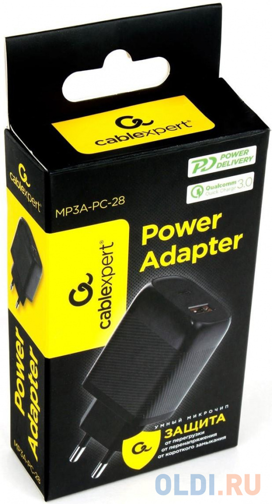 Сетевой адаптер Cablexpert MP3A-PC-28 3 А черный - фото 3