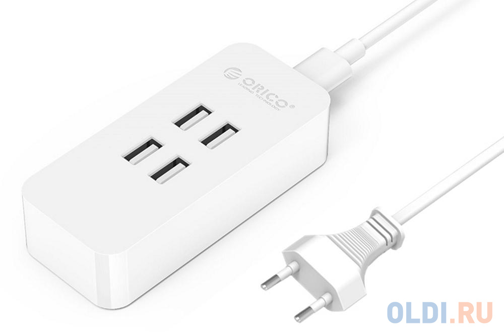 Сетевое зарядное устройство Orico DCV-4U-EU-WH 2.4А 4 x USB белый