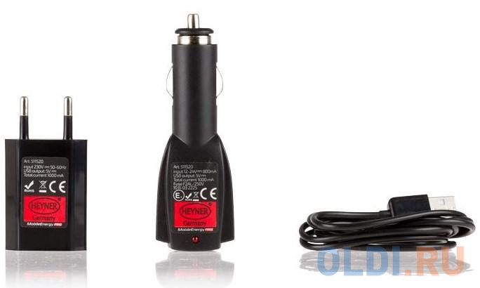 

Зарядное устройство Heyner 511520 1A microUSB черный
