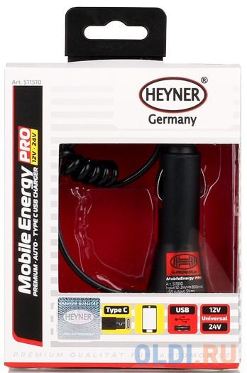 Автомобильное зарядное устройство Heyner 511510 2.1A USB-C черный - фото 3