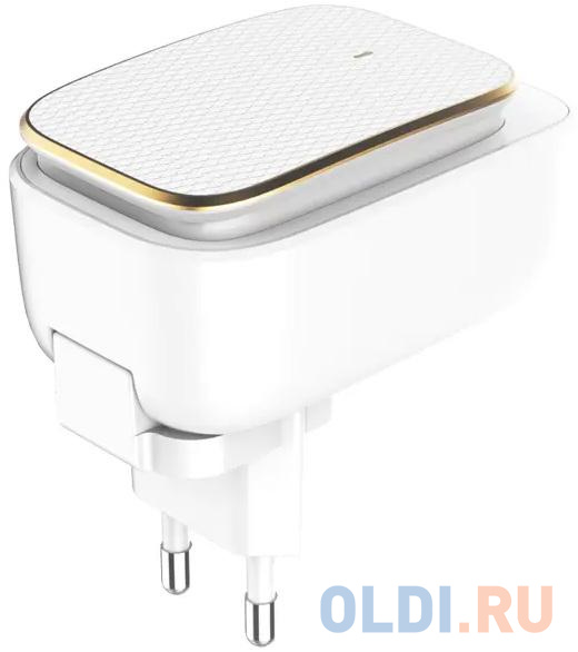 LDNIO LD_B4374 A3305/ Сетевое ЗУ + Led светил. 2.4W + Кабель Micro/ 3 USB Auto-ID/ Выход: 17W/ White&Gold - фото 1