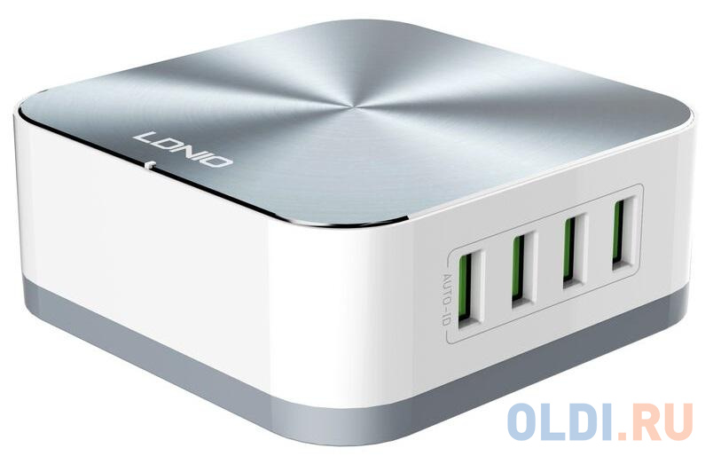LDNIO LD_B4324 A8101/ Зарядная станция на 8 USB портов/ QC 3.0/ Выход: 5V_9V_12V, 50W/ White&Gray, цвет белый - фото 3