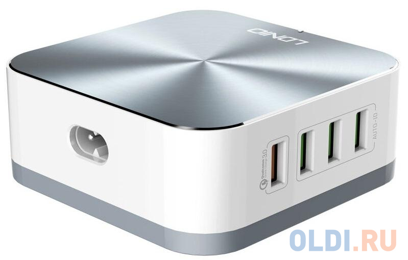 LDNIO LD_B4324 A8101/ Зарядная станция на 8 USB портов/ QC 3.0/ Выход: 5V_9V_12V, 50W/ White&Gray, цвет белый - фото 4