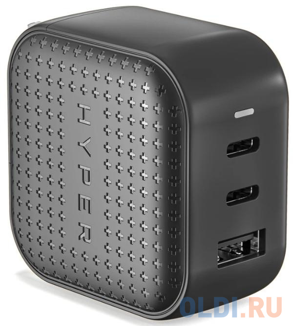

Сетевой зарядный адаптер Hyper HyperJuice Lifestyle 65W GaN Charger. Цвет: черный.