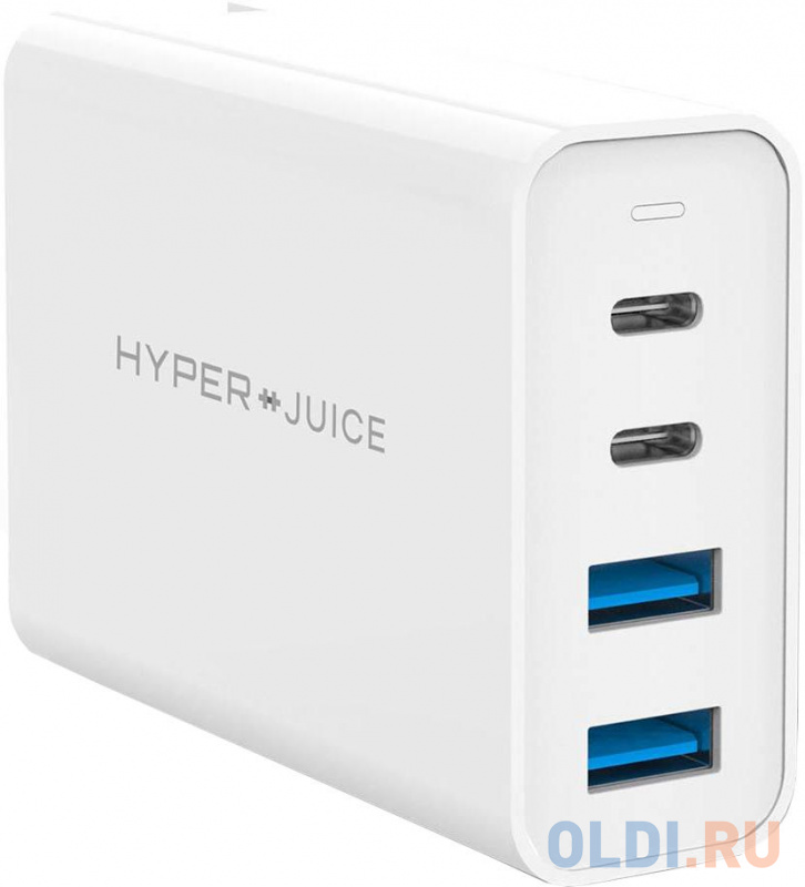 

Сетевое зарядное устройство HyperJuice GaN 100W USB-C Charger 5А USB-C 2 х USB белый HJ-GAN100