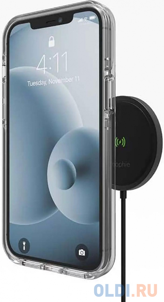 Беспроводное магнитное зарядное устройство Mophie Universal Snap+ Wireless Charger, цвет черный