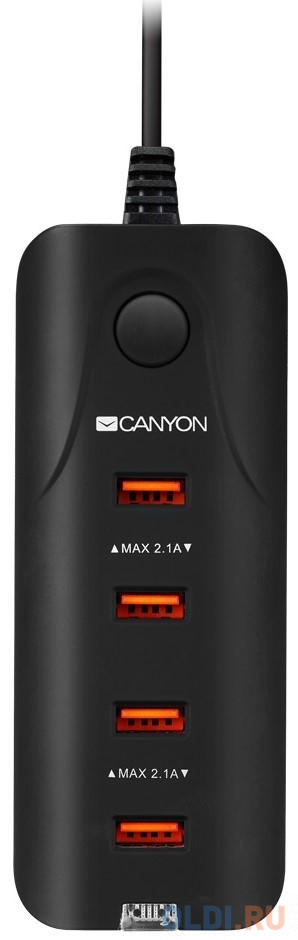 Сетевой адаптер Canyon H-09 Universal 4.2А черный CNE-CHA09B - фото 2