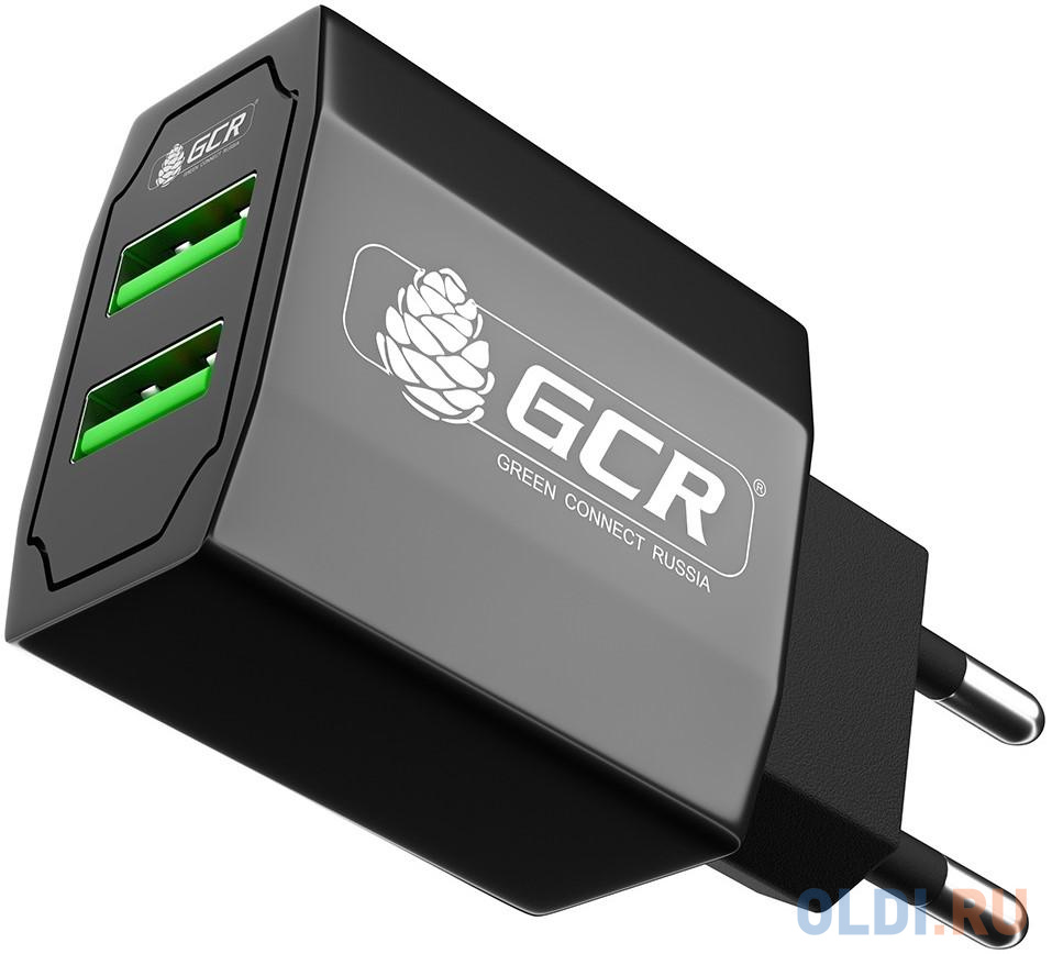 Сетевое зарядное устройство Green Connection GCR-51982 3.1А черный сетевое зарядное устройство cablexpert mp3a pc 17 3 а