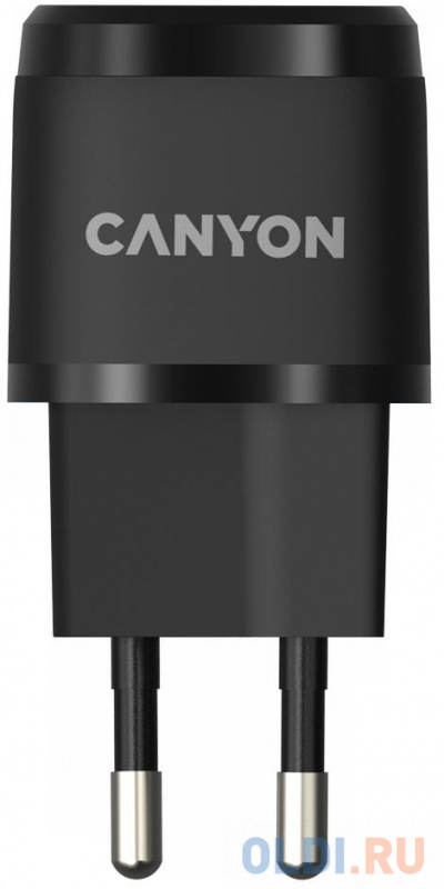 Canyon, PD 20W Input: 100V-240V, Output: 1 port charge: USB-C:PD 20W (5V3A/9V2.22A/12V1.66A) , Eu plug, Over- Voltage ,  over-heated, over-current and фото
