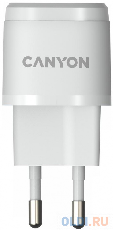 Canyon, PD 20W Input: 100V-240V, Output: 1 port charge: USB-C:PD 20W (5V3A/9V2.22A/12V1.66A) , Eu plug, Over- Voltage ,  over-heated, over-current and фото