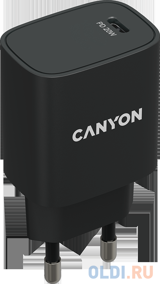 Зарядное устройство Canyon CNE-CHA20B02 3 А USB-C черный