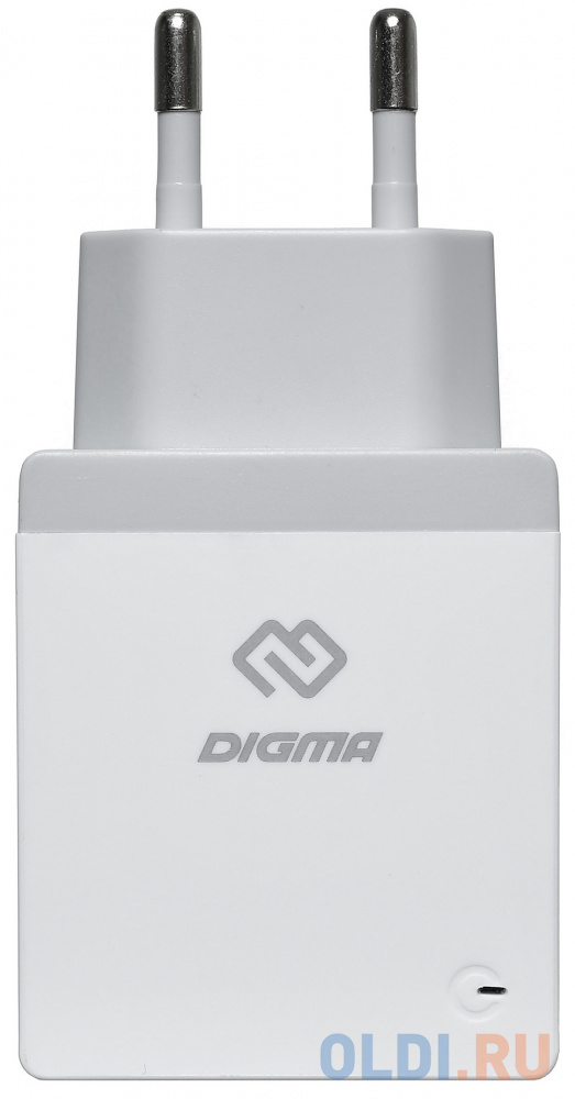 Сетевое зарядное устройство Digma DGWC-1U-2.1A-WG 2.1A белый фото