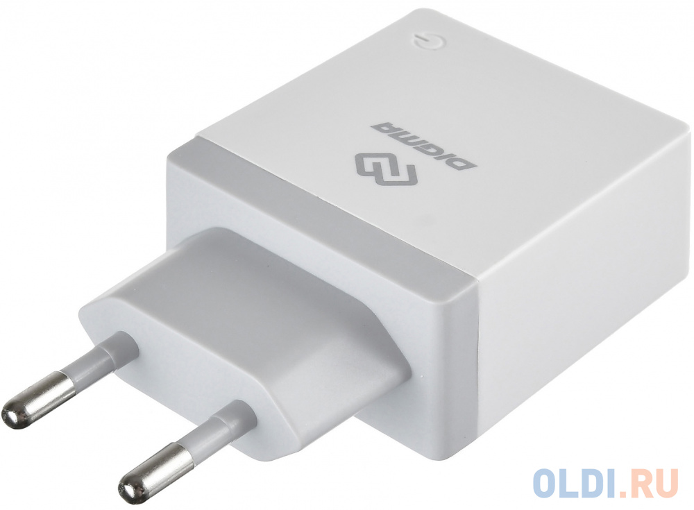 Сетевое зарядное устройство Digma DGWC-1U-2.1A-WG 2.1A белый фото