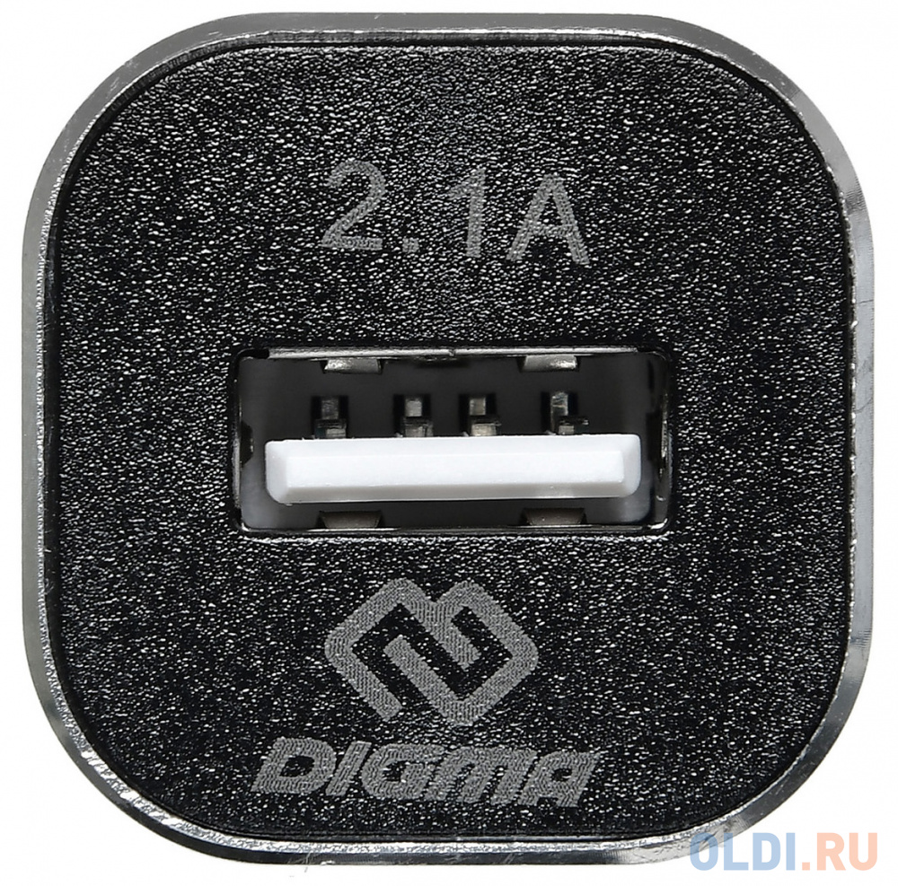 Автомобильное зарядное устройство Digma DGCC-1U-2.1A-BS 2.1A черный - фото 2